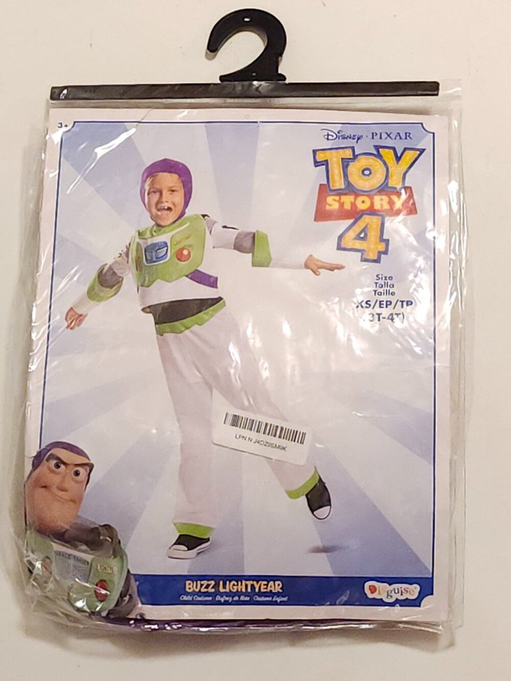 Toddler Boys Disney Toy Story Buzz Lightyear Costume - Size 3T - 4T PIXAR BNIP